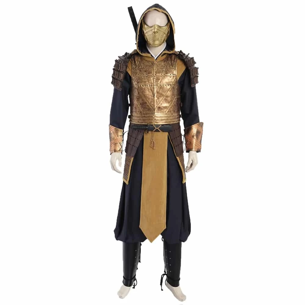 2021 Movie Mortal Kombat Scorpion Hanzo Hasashi Cosplay Costume 3 2021 Movie Mortal Kombat Scorpion Hanzo Hasashi Cosplay Costume