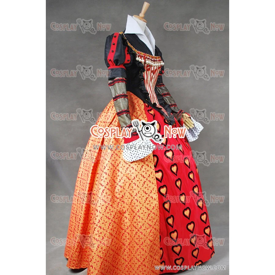 Alice In Wonderland Cosplay Queen Of Hearts Costume 4 Alice In Wonderland Cosplay Queen Of Hearts Costume - Image 2
