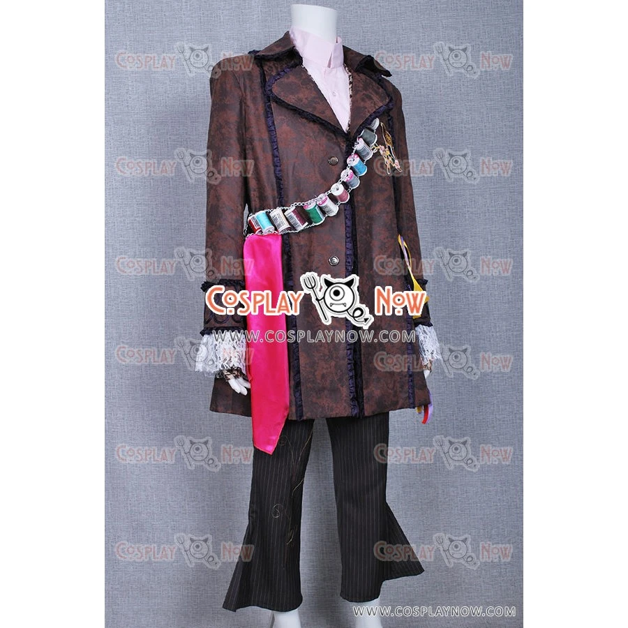 Alice In Wonderland Johnny Depp Mad Hatter Cosplay Costume 4 Alice In Wonderland Johnny Depp Mad Hatter Cosplay Costume - Image 2