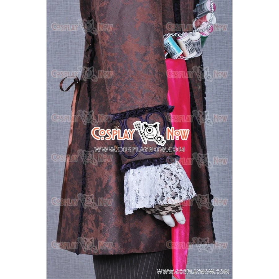 Alice In Wonderland Johnny Depp Mad Hatter Cosplay Costume 11 Alice In Wonderland Johnny Depp Mad Hatter Cosplay Costume - Image 9