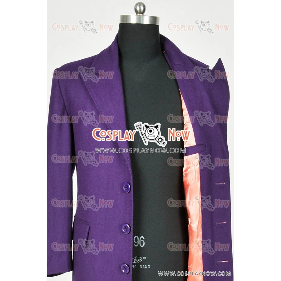 Batman Cosplay The Joker Costume Purple Trench Coat 11 Batman Cosplay The Joker Costume Purple Trench Coat - Image 9