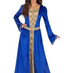 Blue Medieval Princess Costume For Women