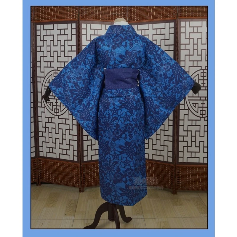 Demon Slayer Inosuke Hashibira Blue Kimono Cosplay Costume 5 Demon Slayer Inosuke Hashibira Blue Kimono Cosplay Costume - Image 3