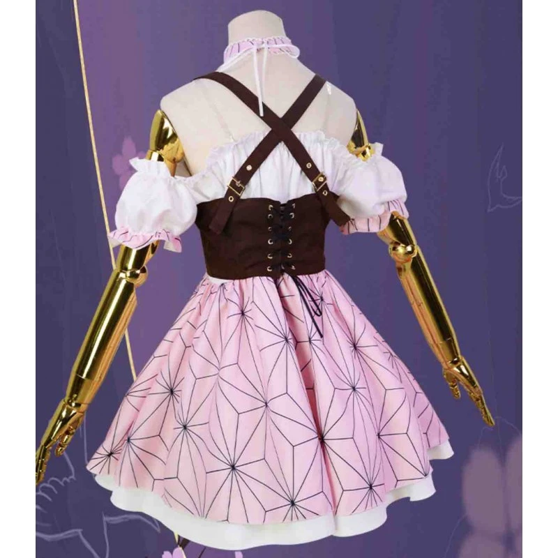 Demon Slayer Nezuko Kamado Lolita Cosplay Costume 5 Demon Slayer Nezuko Kamado Lolita Cosplay Costume - Image 3