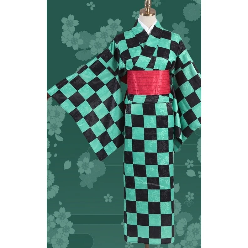 Demon Slayer Tanjiro Kamado Female Kimono Cosplay Costume 4 Demon Slayer Tanjiro Kamado Female Kimono Cosplay Costume - Image 2