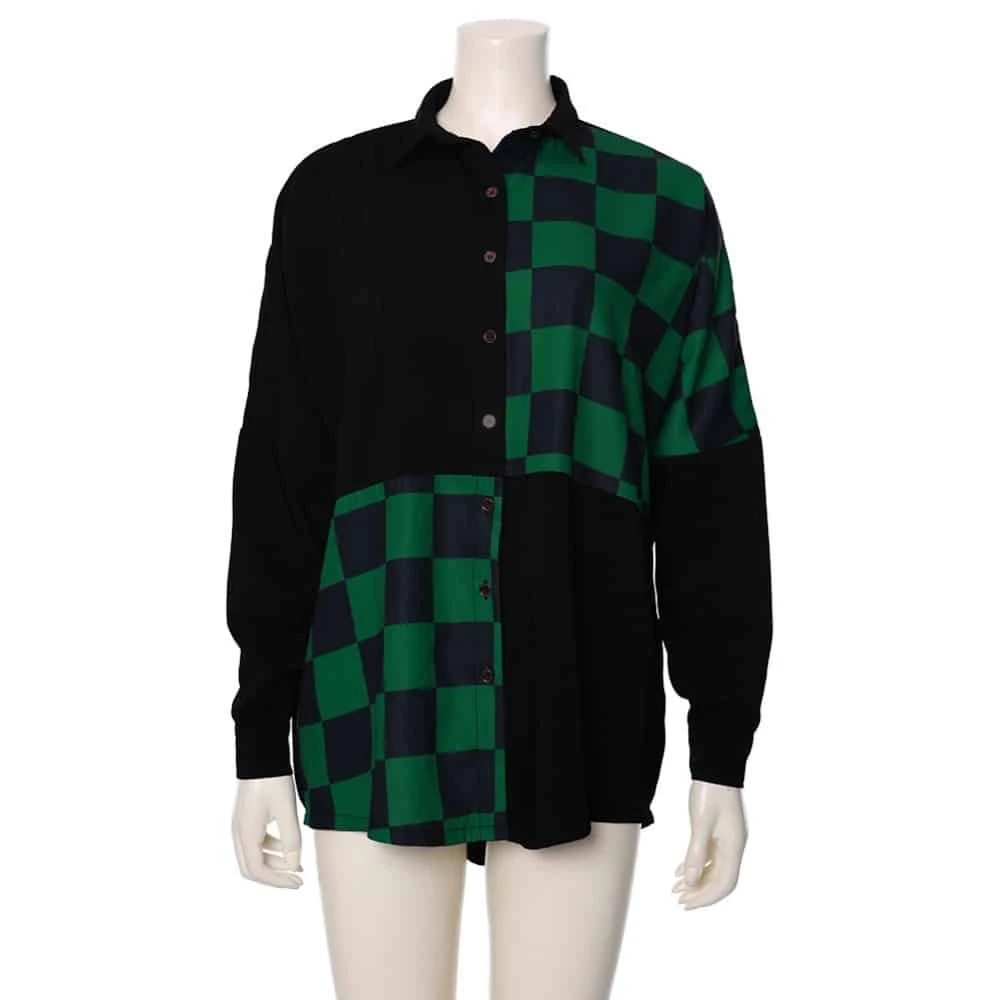 Demon Slayer Tanjiro Kamado Shirt Cosplay Costume 3 Demon Slayer Tanjiro Kamado Shirt Cosplay Costume - Image 2