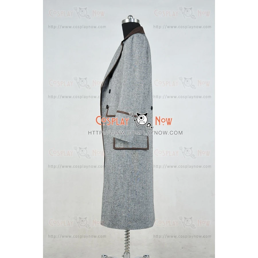 Doctor Who 4th Fourth Dr Tom Baker Cosplay Costume Gray 7 Doctor Who 4th Fourth Dr Tom Baker Cosplay Costume Gray - Image 5