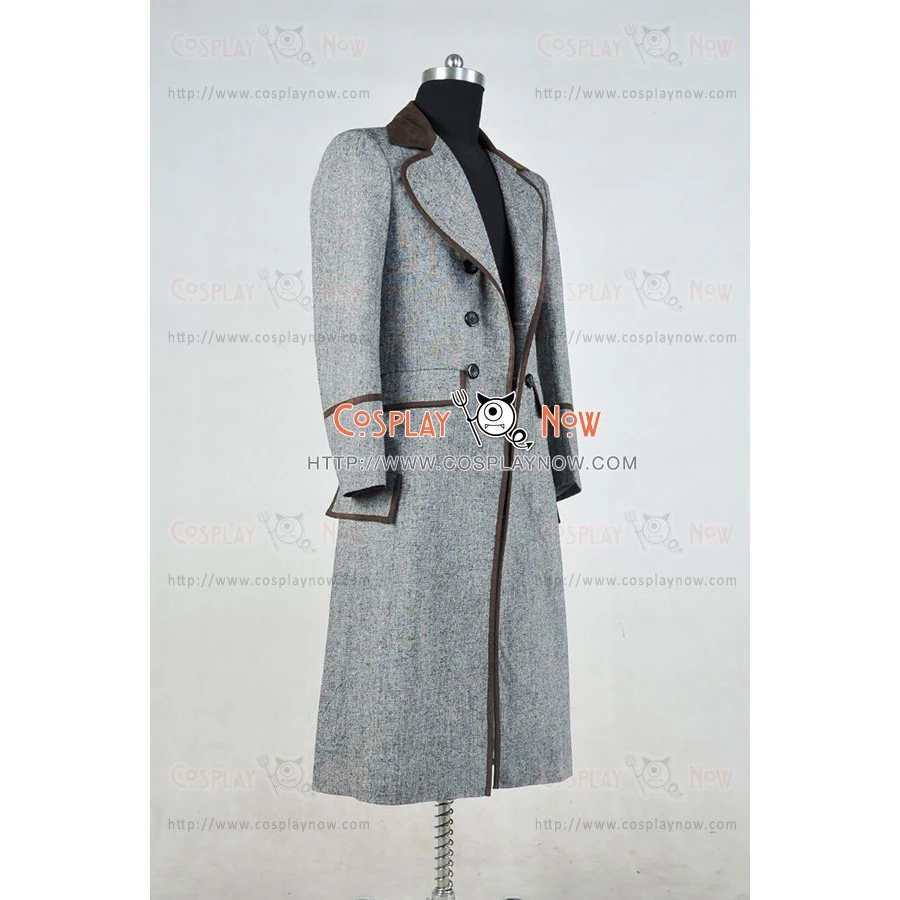 Doctor Who 4th Fourth Dr Tom Baker Cosplay Costume Gray 4 Doctor Who 4th Fourth Dr Tom Baker Cosplay Costume Gray - Image 2