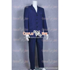 Doctor Who Blue Strip Suit Cosplay Costume -Cosplaynow Shop doctor who blue strip suit cosplay costume hc3734 555
