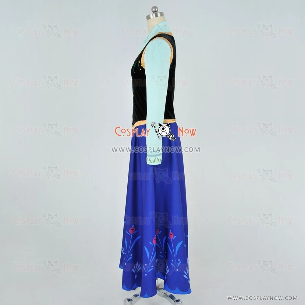 Frozen The Snow Queen Princess Anna Cosplay Costume 8 Frozen The Snow Queen Princess Anna Cosplay Costume - Image 6