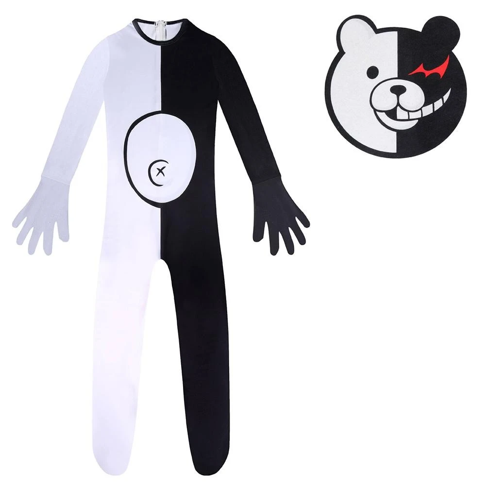 Kids Danganronpa Monokuma Cosplay Zentai Costume Children Jump Body 3 Kids Danganronpa Monokuma Cosplay Zentai Costume Children Jump Body