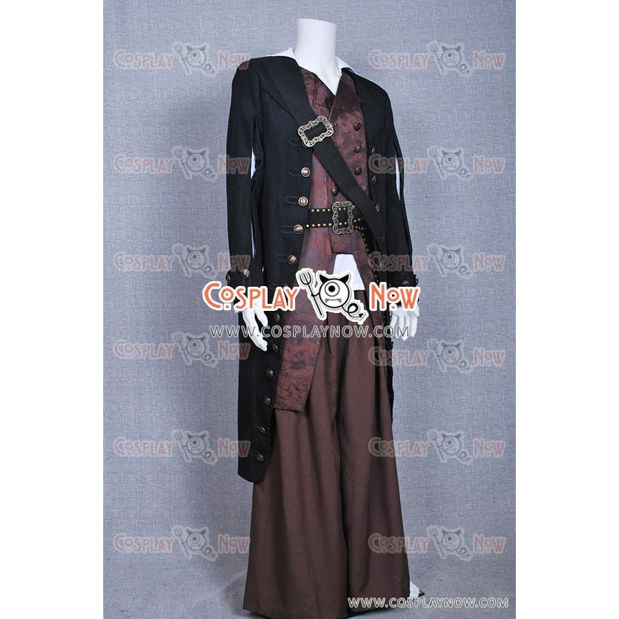 Pirates Of The Caribbean Cosplay Barbossa Costume Outfit 4 Pirates Of The Caribbean Cosplay Barbossa Costume Outfit - Image 2