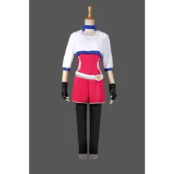 Pokemon Go Female Trainer Team Instinct Mystic Valor White Shirt Cosplay Costume