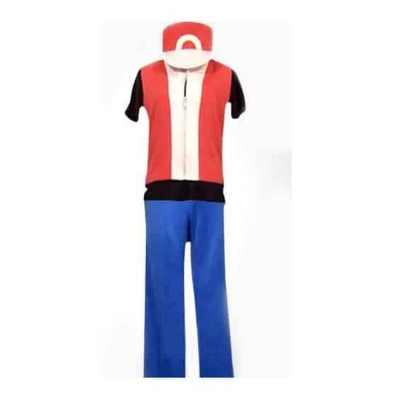 Pokemon Trainer Red Cosplay Costume 3 Pokemon Trainer Red Cosplay Costume