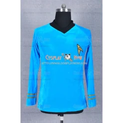 Star Trek TOS The Original Series Spock Blue Velour Shirt Uniform Costume
