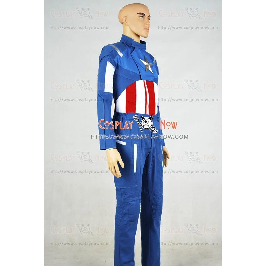 The Avengers Captain America Steve Rogers Uniform Cosplay Costume 11 The Avengers Captain America Steve Rogers Uniform Cosplay Costume - Image 9